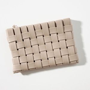anthropologie lindy woven clutch